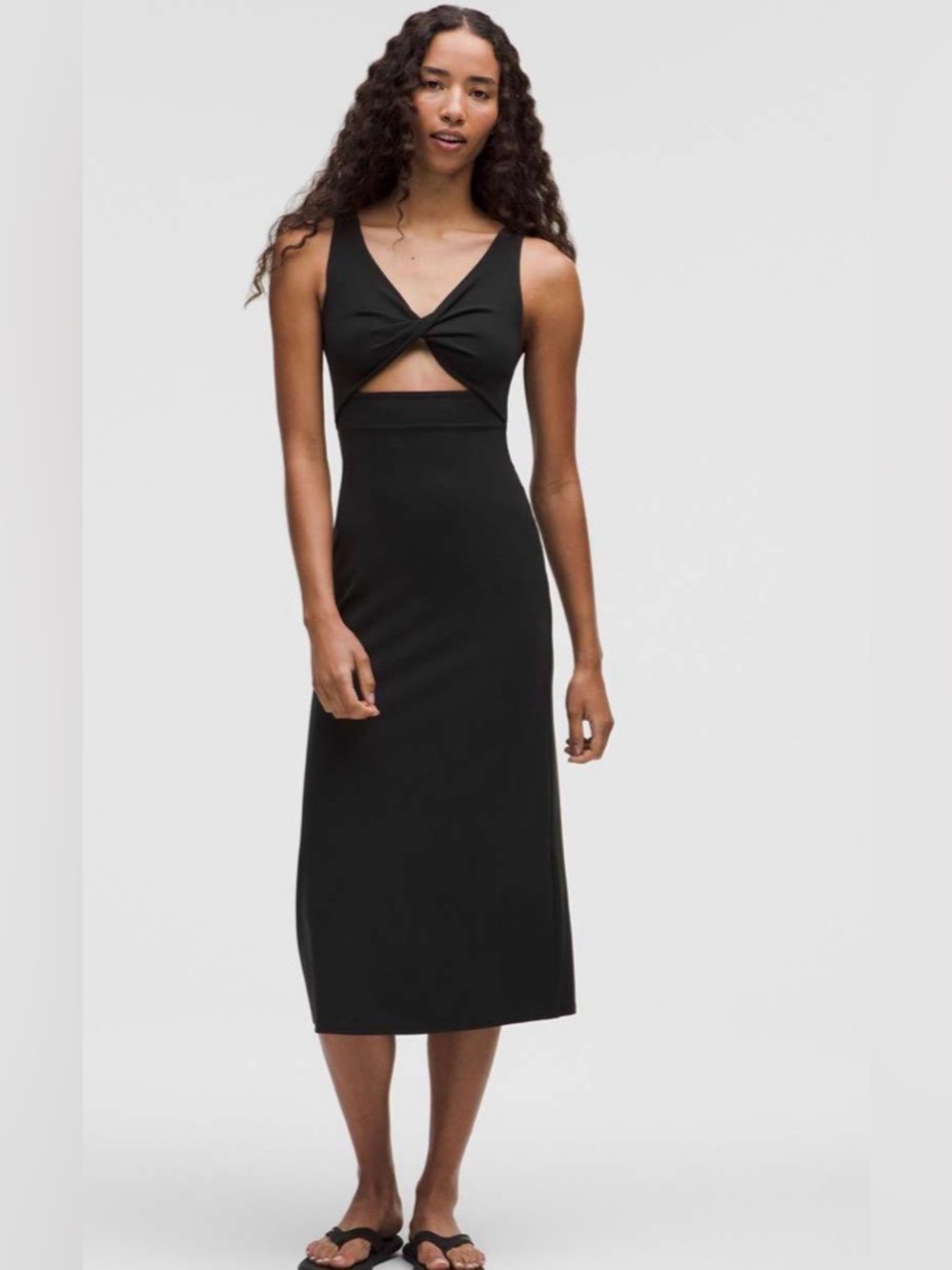 Lululemon Nulu Twist-Front Midi Dress
Black